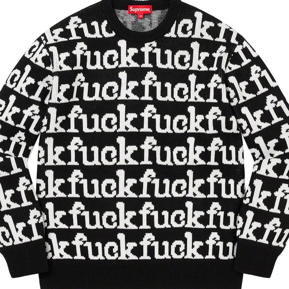 SUPREME F@ck! Sweater NWT in the bag Medium. Never taken out of bag!